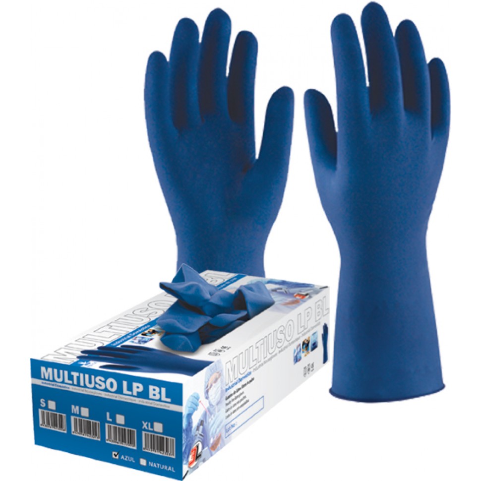 teatro no pagado Repetirse Caja 50 guantes latex deshechables lp blue