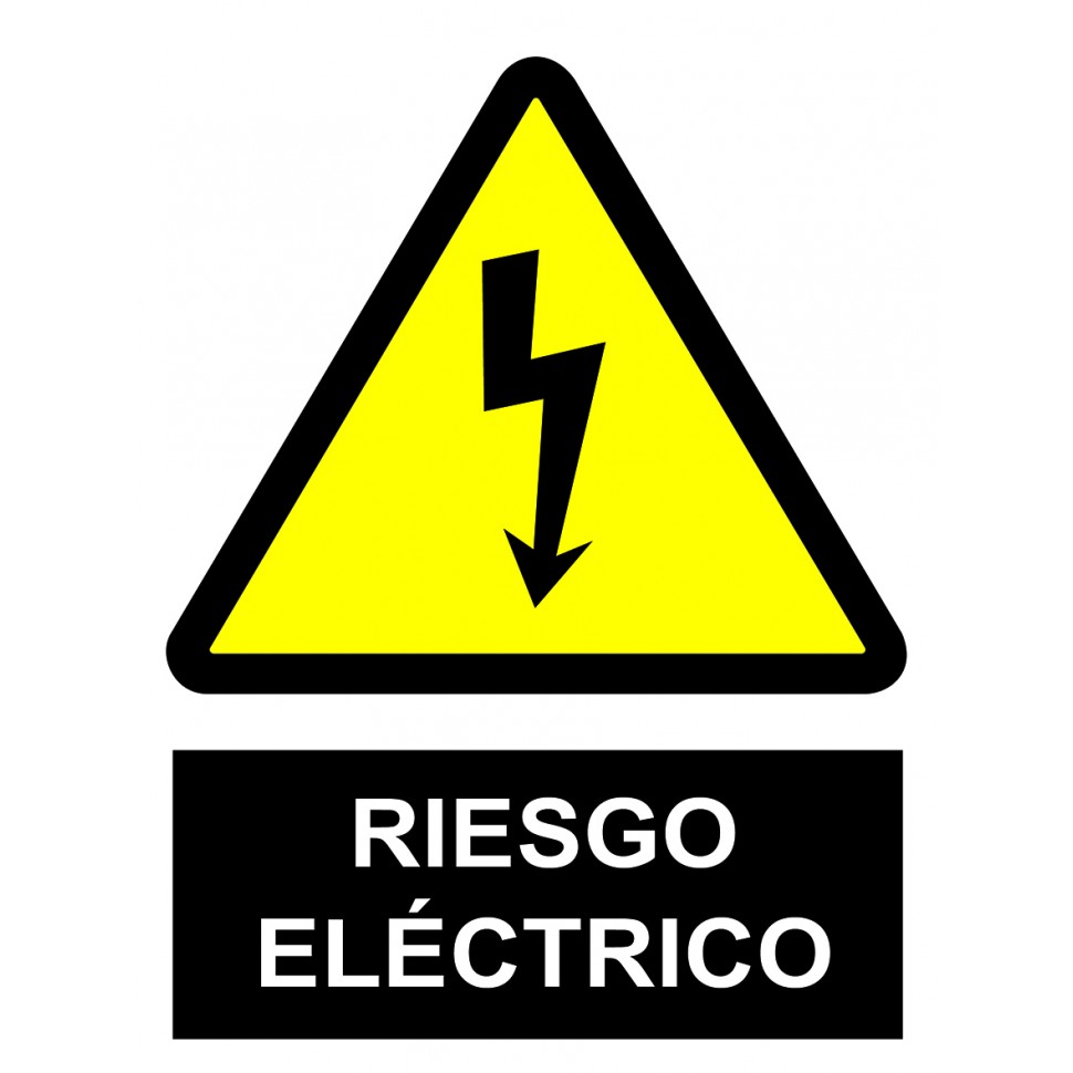 Señal advertencia riesgo electrico