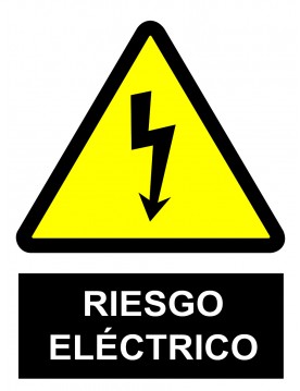 Señal advertencia riesgo electrico