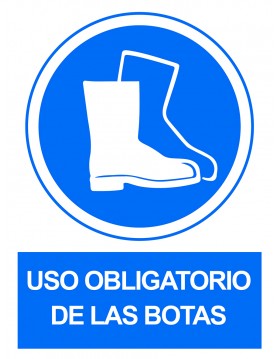 Señal uso obligatorio de botas