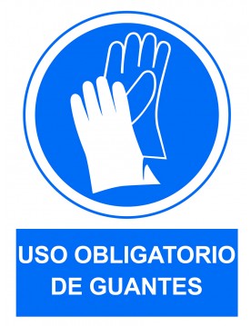 Señal uso obligatorio de guantes